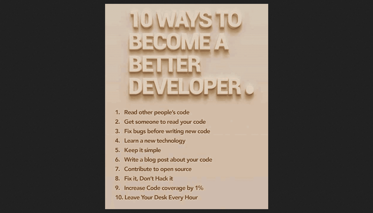 10-ways-to-be-a-better-developer