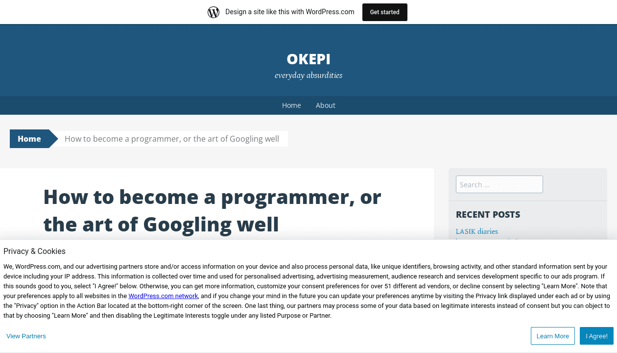 How to become a programmer or the art of Googling well