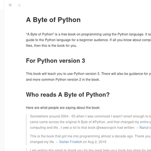 A Byte of Python