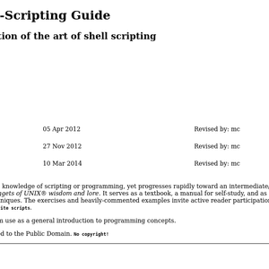 Advanced Bash-Scripting Guide