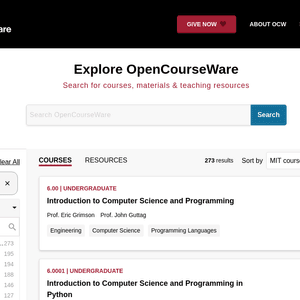 MIT OCW Electrical Engineering and Computer Science