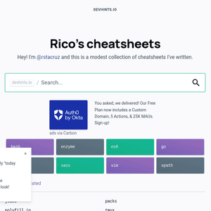 Rico's cheatsheets