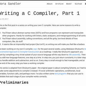 Writing a C Compiler