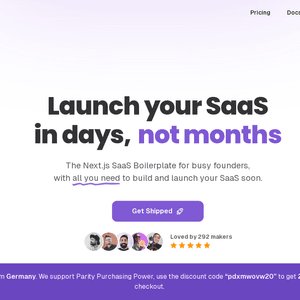 Shipped — Next.js Startup Kit